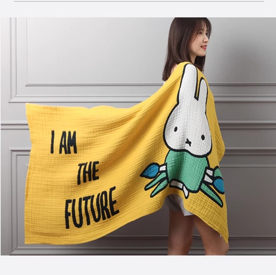 うさぎさんの五重ガーゼケット